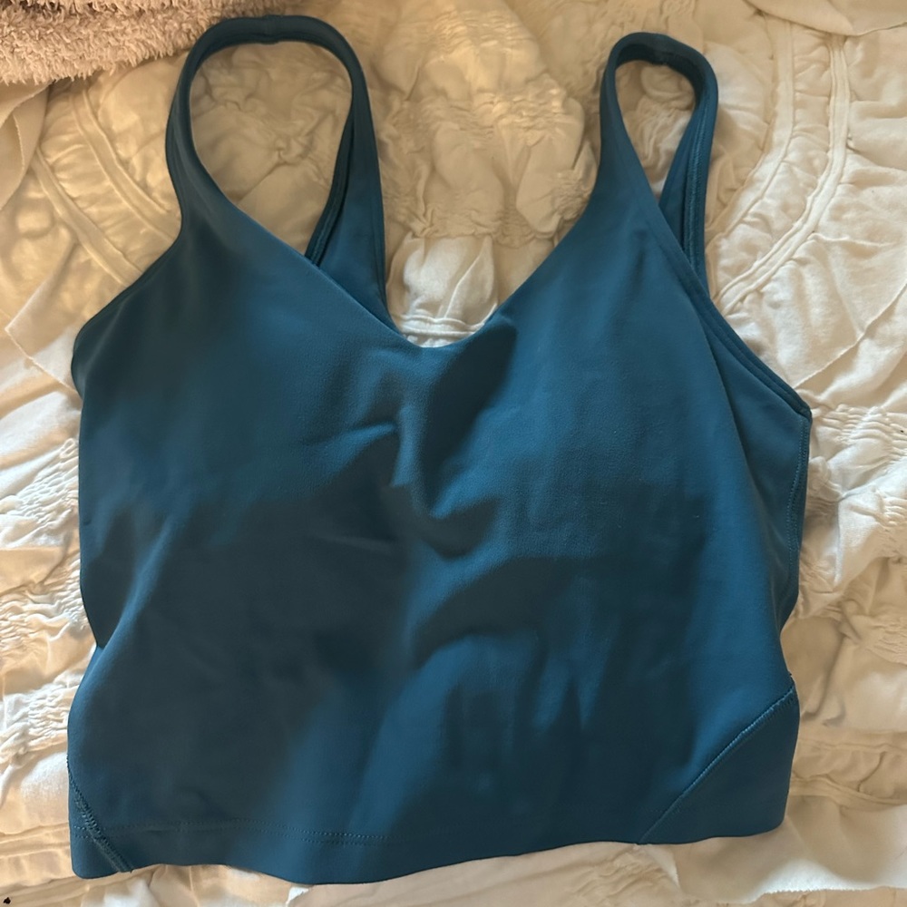Size 2 Blue Lululemon align top. Only worn a few times